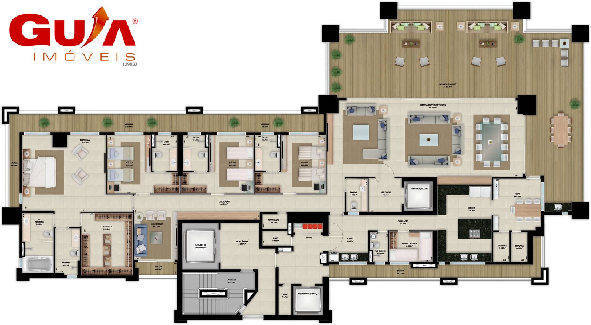 Apartamento à venda com 4 quartos, 400m² - Foto 4