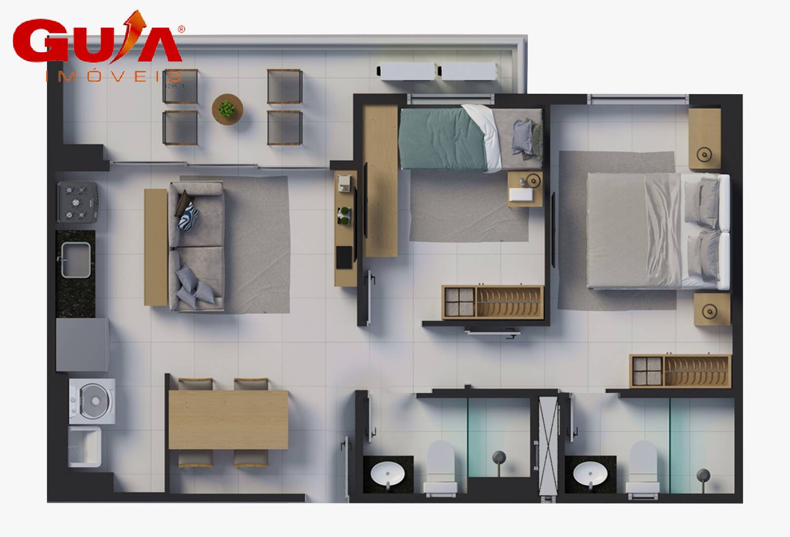 Apartamento à venda com 2 quartos, 57m² - Foto 19